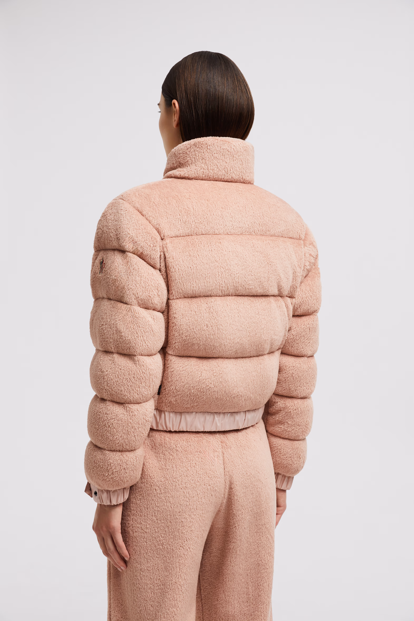 Plumífero corto con capucha Ayse Polartec® Mujer Rosado Moncler 5
